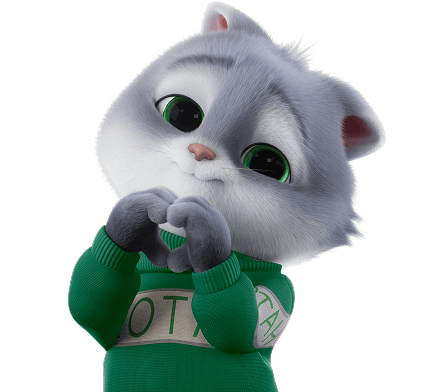 Кот с сердечком